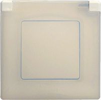 Рамка горизонтальная Legrand Etika 1-м. крышка IP44 слоновая кость картинка